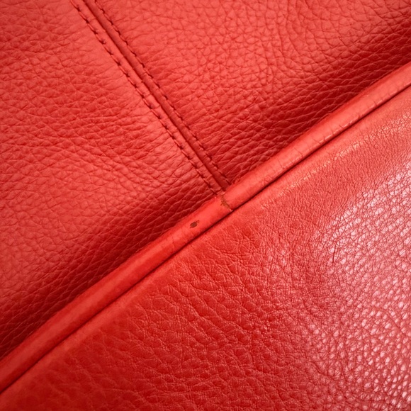 Coach Park Vermilion Red Pebbled Leather Backpack F24385 - Picture 6 of 13